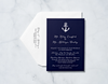 Anchored Love - Invitation Card & Envelope