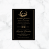Black & Gold - Invitation Card & Envelope