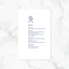 China Blue - Reception Menu