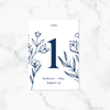 China Blue - Reception Table Numbers