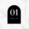 Elegant Curves - Reception Table Numbers