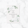 Elegant White - Save the Date Card & Envelope