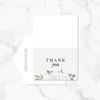 Elegant White - Thank You Card & Envelope
