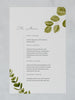 Eucalyptus Love - Reception Menu