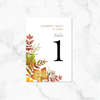 Fall Leaves - Reception Table Numbers