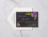 Floral Chalkboard - Invitation Card & Envelope