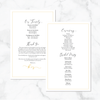 Gold Script - Ceremony Program