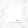 Gold Script - Thank You Card & Envelope