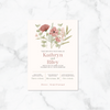 Personalized Hand Drawn Bridal Bouquet - Invitation Card & Envelope