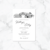 Personalized Hand Drawn Venue - Invitation Card & Envelope
