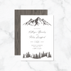 Mountain Views - Save the Date Card & Envelope