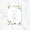 Neutral Florals - Invitation Card & Envelope