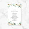 Neutral Florals - Reception Menu