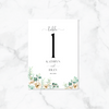 Neutral Florals - Reception Table Numbers