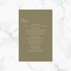 Perfect Match - Reception Menu