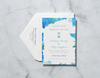 Sea Glass Watercolor - Invitation Card & Envelope