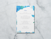 Sea Glass Watercolor - Reception Menu