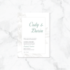Seafoam - Invitation Card & Envelope