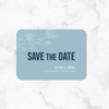 Something Blue - Save the Date Card & Envelope