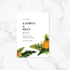 Tropical Pineapple - Save the Date Card & Envelope
