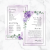 Violet Flowers - Ceremony Program