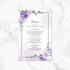 Violet Flowers - Reception Menu