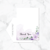 Violet Flowers - Thank You Card & Envelope