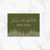 Whimsical Pines - Save the Date Card & Envelope