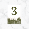 Whimsical Pines - Reception Table Numbers