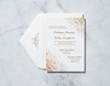 Gold Confetti - Invitation Card & Envelope