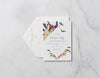 Square Wildflowers - Invitation Card & Envelope